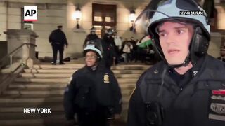 Protesters in custody after Columbia University calls in New York police.