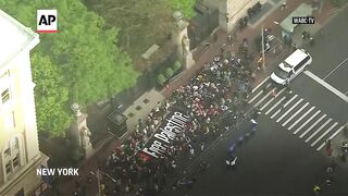 'This must end now,' says NYC Mayor as protesters take over Columbia University building.