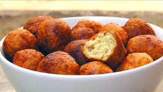 Fried Banana Balls - Cekodok Pisang - Vegan Vegetarian Malaysian Recipe