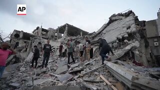 Aftermath of Israeli airstrike in central Gaza Strip.