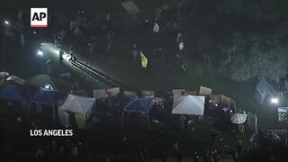 Clashes during protests in Los Angeles on the campus of UCLA.