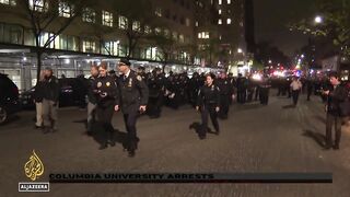 Columbia University arrests_ Police evict students occupying campus hall.