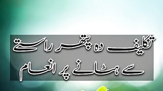 راستے سے تکلیف دہ پتھر ہٹانے پر انعام