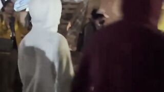 Dozens of Zionists pull a UCLA protestor trying to protect others, from the encampment and viciously beat him