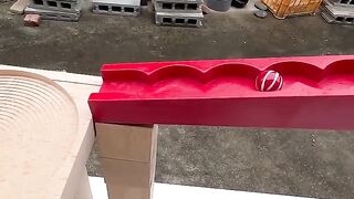 Wooden wave healing ASMR continuous rotation course + dump truck#asmr