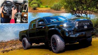 A Freeride offroading with a Toyota Tacoma TRD PRO starting on the top of Volcano mountain the most dangerous place on the map
