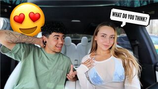 Picking Up My Boyfriend In A Completely SEE THROUGH OUTFIT!
