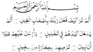 Surat al-Fail Quran tilawat