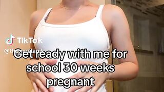 Get ready with me to go to school at 30 years pregnant