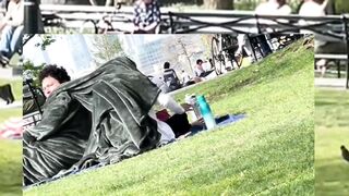 Nyc Blanket Couple Under Park Video