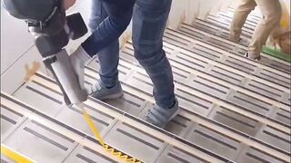Applying anti-slip stair-nosing