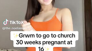 Going to church 30 weeks pregnant at 16