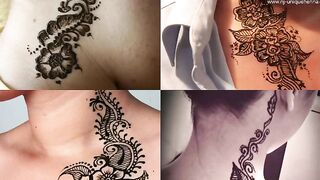Back neck mehndi design