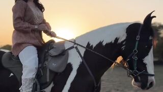 Anveet Kaur riding horse