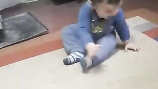 Kid and dog