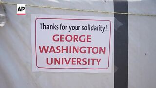Palestinians in Gaza express support for ongoing US college protests.