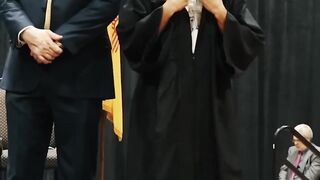 CRAZIEST Graduation Walk EVER???????? (BACKFLIP Off Stage) - Sebby Clemens