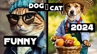 Try Not To Laugh Challenge - Funny Cat & Dog Vines compilation 2024
