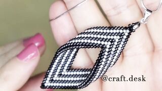 Folded Peyote Pendant.