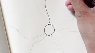 Flower drawing doodle art