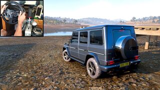 A Freeride in a luxury Mercedes-Benz G65 AMG , offroading through the Mexican jungles , in Forza Horizon 5