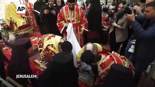 Orthodox Christians gather in Jerusalem for traditional “Washing of the Feet” ceremony.