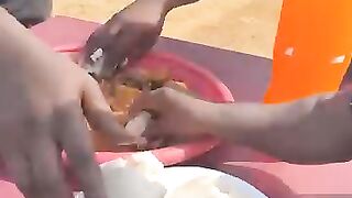 Blind man food