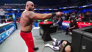Braun Strowman enlists the help of mistletoe and ring announcer Samantha Irvin to revive Ricochet
