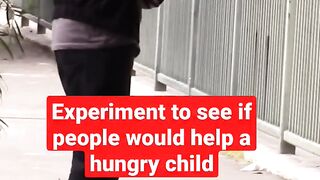 Homeless man helps hungry child #shorts