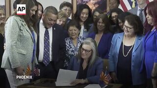 Arizona Gov. Katie Hobbs signs bill to repeal 1864 ban on most abortions.