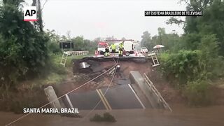At least 13 dead, 21 missing after heavy rains in Brazil.