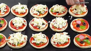 Mini Pizza  ميني بيتزا بانجح واسهل عجينة???? مع صوص البيتزا وطريقة تفريزها