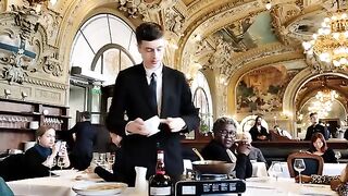 Le Train Bleu restaurant, Paris, France. Crepe Suzette. March 2023.