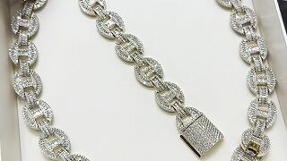 Custom made Diamond Gucci Link Set