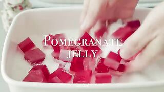 Chewy Pomegranate Jelly Recipe  Cooking tree  쫄깃한 석류 젤리 만들기