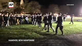 Police arrest dozens of protesters at Dartmouth College.