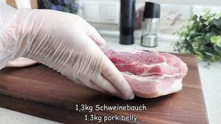 Schweinebauch - besser als jede Wurst oder jedes Schnitzel! Es ist günstiger als Wurst zu kaufen.
