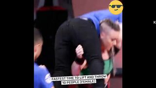 Woman Fastest time throw to 10 people