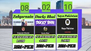 3d comparison of YouTubers who are earning 1 Crore Plus in pakistan  /#topyoutubechannel