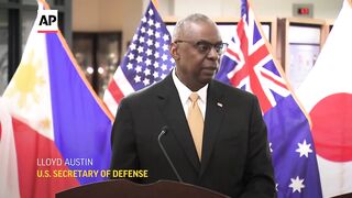 Austin confident on security of US troops building aid pier in Gaza Strip.