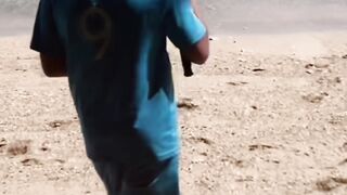 The boy (mini halland) gets a fish