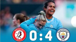 Highlights from Manchester City vs. Bristol City in the Women's Super League on April 28, 24