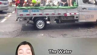 Water Splashing Festival in China.