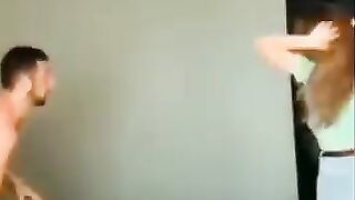 This girl narrowly escaped being caught with her friend
