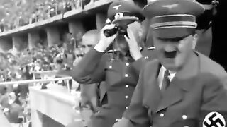 Hitler watching 1936 Olympics high on dexamphetamine.