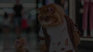 The cat is working for his kitten ????
