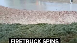 Fire truck spins out of control on icy road in eastern Missouri