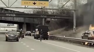 Good Samaritans rush to rescue driver from fiery crash