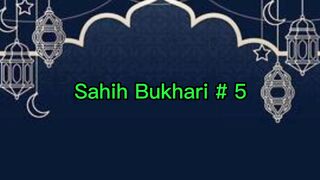 Sahih Bukhari # 5