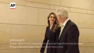 Hope Hicks testifies in Trump hush money trial, flooding in Houston area _ AP Top Stories.